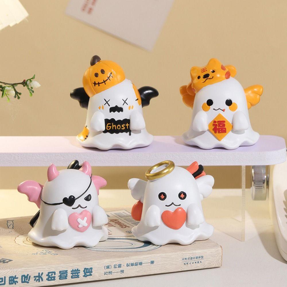 Miniature Halloween Ghost Statue Creative Scary Ghost Statues Mini Ghost Figurine  Party Gifts