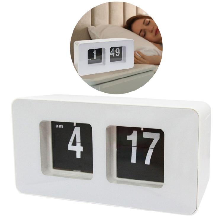 Auto Flipped Clock with Retro Charm and Modern Functionality Battery Operated Desk Clock for Home Office or Hotel Use