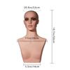 Female Mannequin Head with Shoulders Natural-Looking for Salons, Makeup Artists