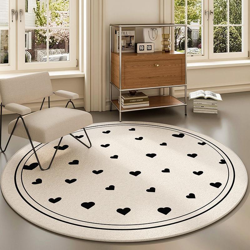 Carpet Living Room Round Dopamine Floor Mat Bedroom Bedside Dirt-Resistant And Easy To Take Care Of Waterproof And Non-Slip Sand Autumn Winter Carpet