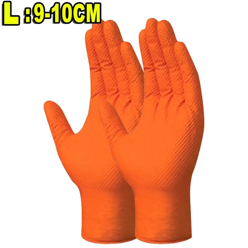 Thick Heavy Duty Nitrile Gloves 8Mil Extra Mechanic Home Garden Disposable Glove with Textured Grip Antislip Safety Work Gloves