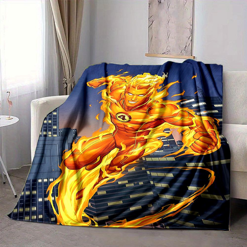 1pc Flash superhero Blanket Lightweight Flannel Throw For Sofa, Bed, Travel, Livingroom, Office, Couch, Chair, And Bed