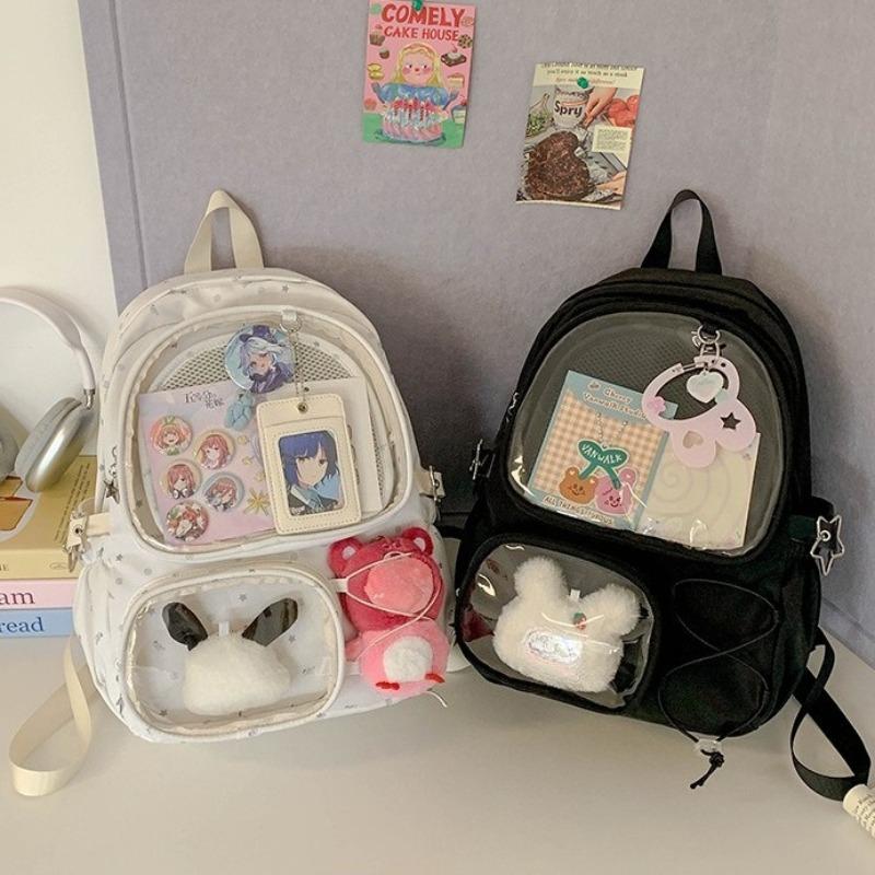 Dot Print School Ita Bag Japan Korean Casual Mochila New Student Backpack Transparent Mochilas Fashion Ins Bags for Woman