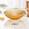 Colorful Crystal Glass Fruit Bowl Large Snack Dish for Home Living Room Dry Fruits Candy Serving Tray