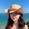 Spring and Summer Ethnic Style Western Cowboy Hat Children's Retro Mountaineering Hat Outdoor Big Brim Sunshade Bucket Hat