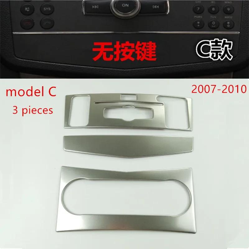 Car Styling For Mercedes Benz C Class W204 Console CD Panel Air Conditioner Vents Frame Cover Trim Decoration Sticker