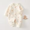 Newborn Baby Clothes Warm Cotton Quilted Romper Long Sleeve Infant Onesie Autumn Winter Thickened Outfit
