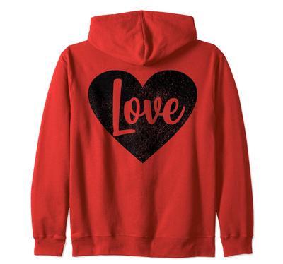 Love's Heart Valentine's Day Zip Hoodie