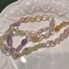 1 Strand Natural Color Fluorite Flat Tumbled Beads 7×10mm 38cm Irregular Loose Stone Beads For DIY Necklace Bracelet Jewelry Making