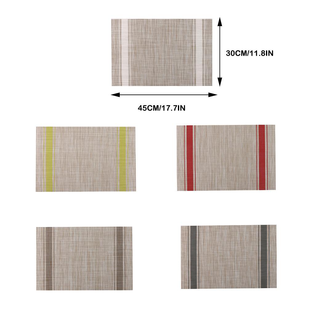 PVC Table Mat Dining Pad Place Mats Coaster Non-slippery Anti-Skid Washable Rectangle Multipurpose Bowl Cushion