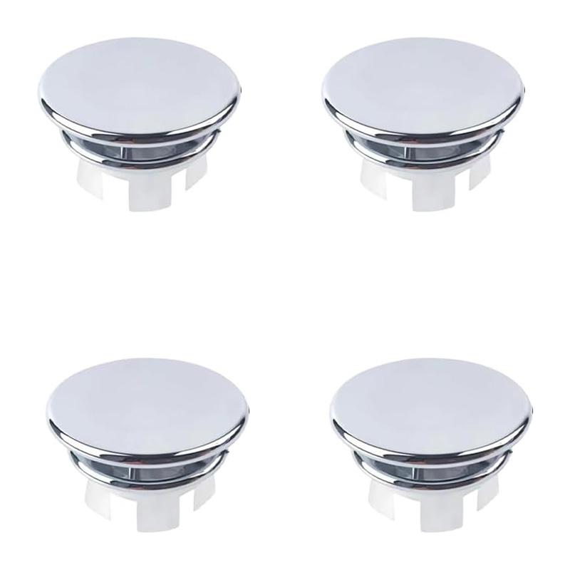 4Pcs Plastic Sink Hole Overflow Cover Sink Overflow Ring Set Round Overflow Hole Cover Basin Trim Drain Cap Cover For Kitchen