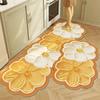 Flower Kitchen Floor Mat Non Slip Absorb Oil Kitchen Rug Oil Painting Long Carpet  Entrance Doormat  Kitchen Hallway Runner Rugs