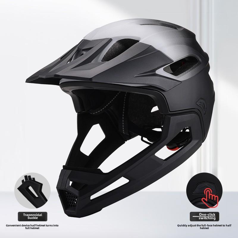 Road Mountain Bike Off-Road Helmet, Outdoor Mountain Downhill Helmet Race Riding Adult Full Helmet