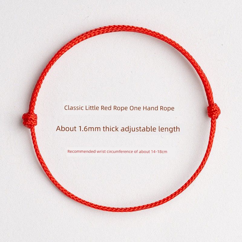 

Браслет из красной веревочки на год рождения с горы Путо, год Змеи для женщин, мужской красный браслет на удачу и мир, плетеный шнурок, красная нить на руку 20cm 1.6mm Ping An Red Adjustable