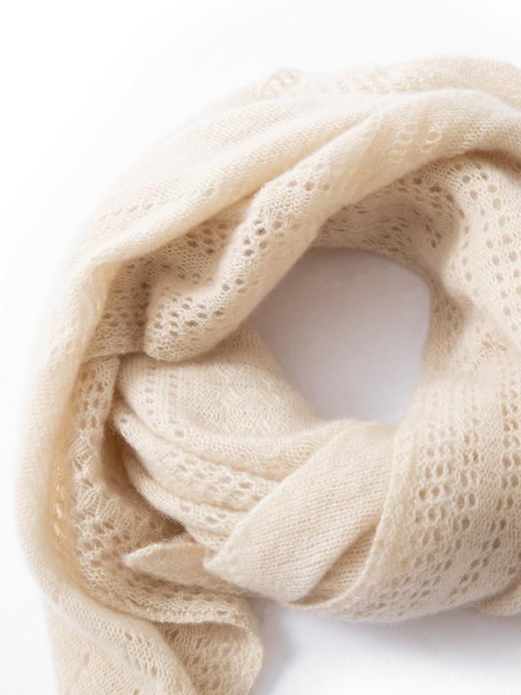 Openwork Large Triangle Shawl Scarf 100% Cashmere Women Knitted Acc Hollow Out Wrap Casual Soft Warm Cashmere Wraps Cappa Cozy