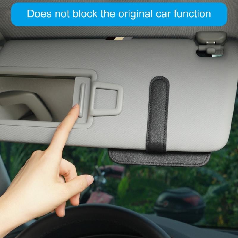 Automotive Sun Visors Eyewear Card Clip Glasses Organizers Space Saving Designs for Commuters and Long Distance Drivers