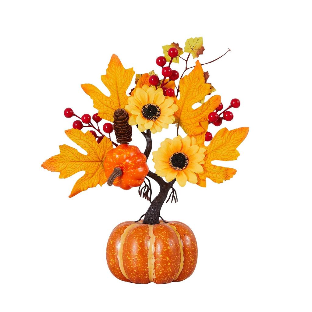 Artificial Pumpkins Maple Leaf Sunflower Table Home Decor House Prop Autumn Harvest Thanksgiving Halloween Party Decor