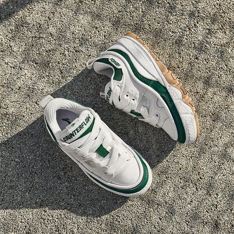 Li Ning CF Yuh 3.5 Dirty Bag Comfortable And Breathable Abrasion Resistant Low top Casual Shoes Women's Mist White AGCT332-1