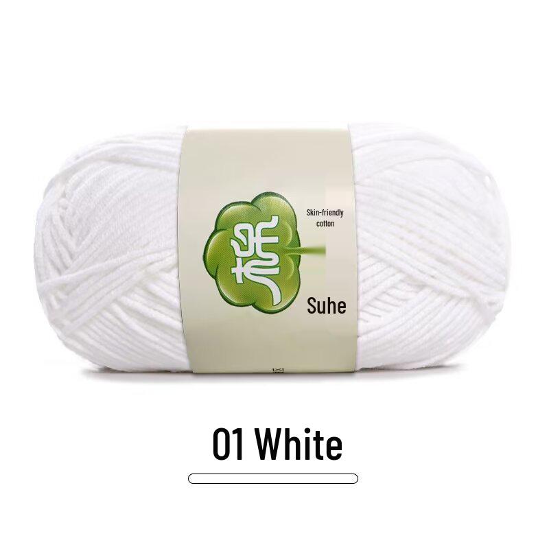 Combed Milk Cotton 5-Strand Yarn Pack for Hand-Knitted Scarves, Medium Thick, DIY Blanket Knitting, Crochet Material.