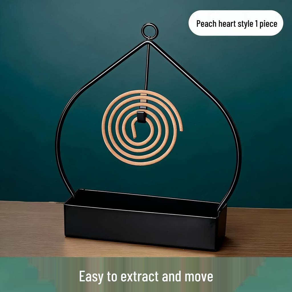 Mosquito Coil Holder: Fireproof Iron Art Ash Catcher & Incense Burner Stand