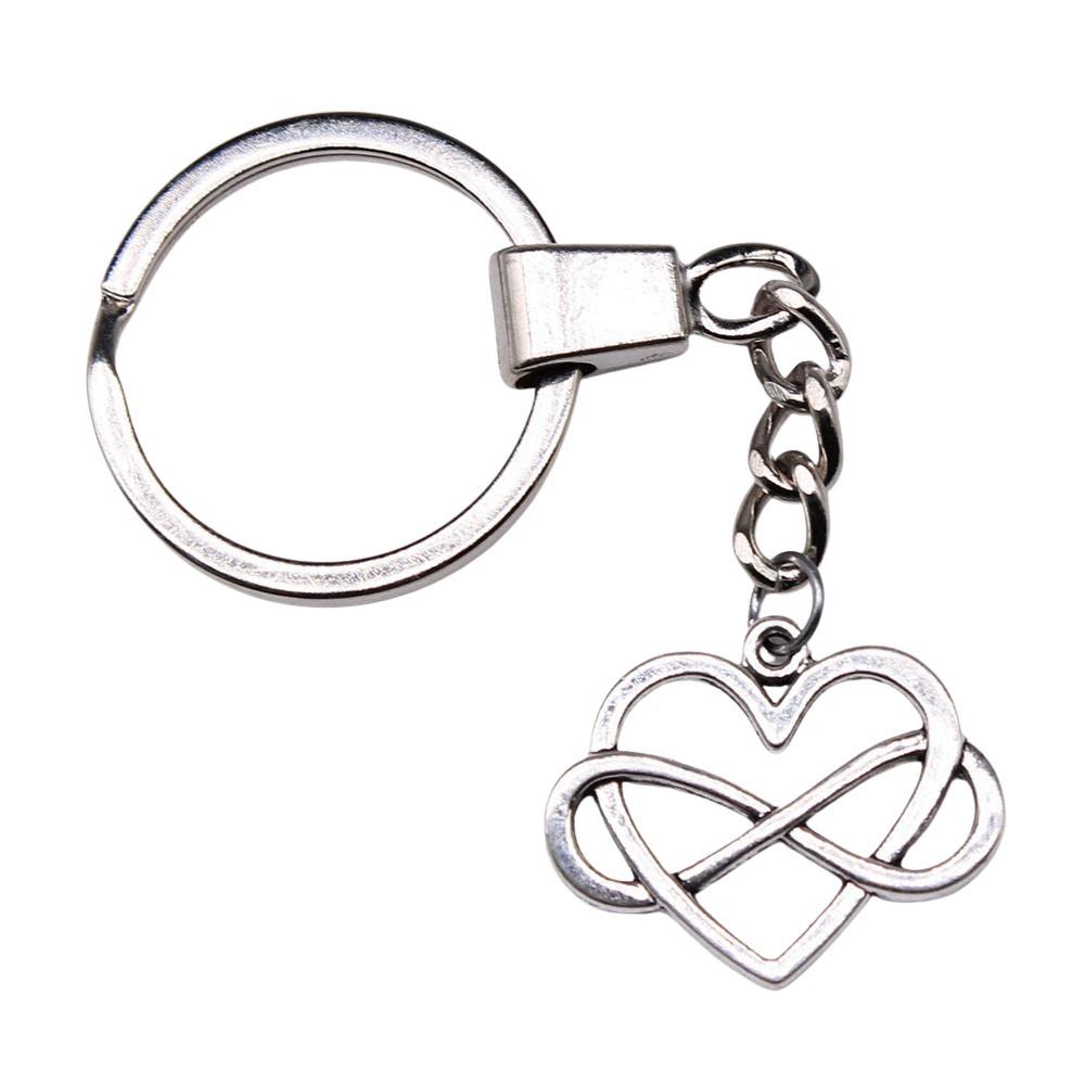 Minimalist Tags Heart Keychain Text Love Theme Key Ring 30mm Ring