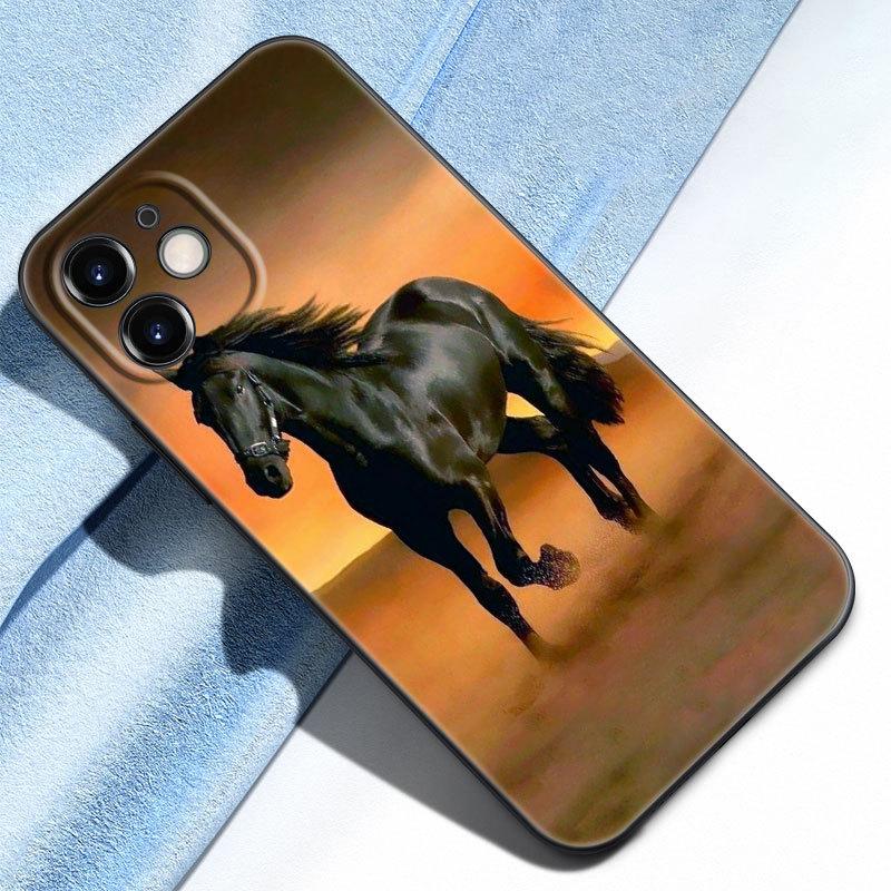 

Применимый чехол для мобильного телефона iPhone16, новый чехол для мобильного телефона с изображением домашних животных и диких лошадей, чехол для телефона с изображением лошадей 15plus
