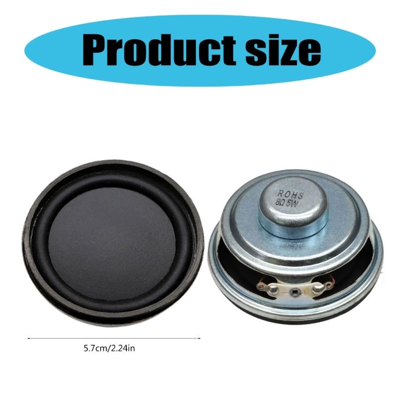 1PC Powerful 57mm Metal Speakers Inner Magnets 4Ohm Subwoofer Speakers for Auditory Loudspeaker Waterproof
