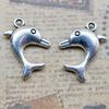 Dolphin Antique Silver Alloy Jewelry Accessories, 15.6mm, 200 Pcs, 1.5g