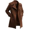 Men's Double-Breasted Overcoat, Warm Thick Winter Coat