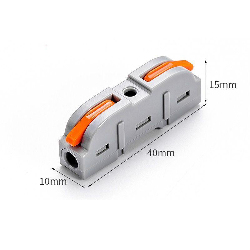 10PCS SPL2/3 Connector Wiring Terminal Quick PCT Lamp Wire Connector Parallel Wire Junction Box 2 In Multiple Out Splitter