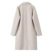 Women Fashion Solid Open Stitch Long Trench Coats Vintage V-Neck Full Sleeves Female Chic Lady Outfits