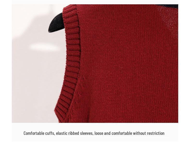 Unisex Strickschulweste: Warme Schülermode für Frühling & Herbst