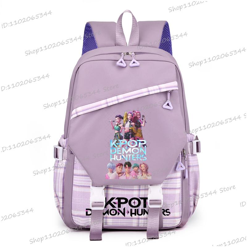 

Хип-хоп K-pop Рюкзак для школы «Охотники на демонов» большой вместимости для учеников средней школы, модный женский корейский рюкзак ульцзанг