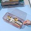 Chopstick Box with Cover Dust-Proof & Drainable Plastic Utensil Organizer Tension-Mounted Kitchen Storage for Countertop