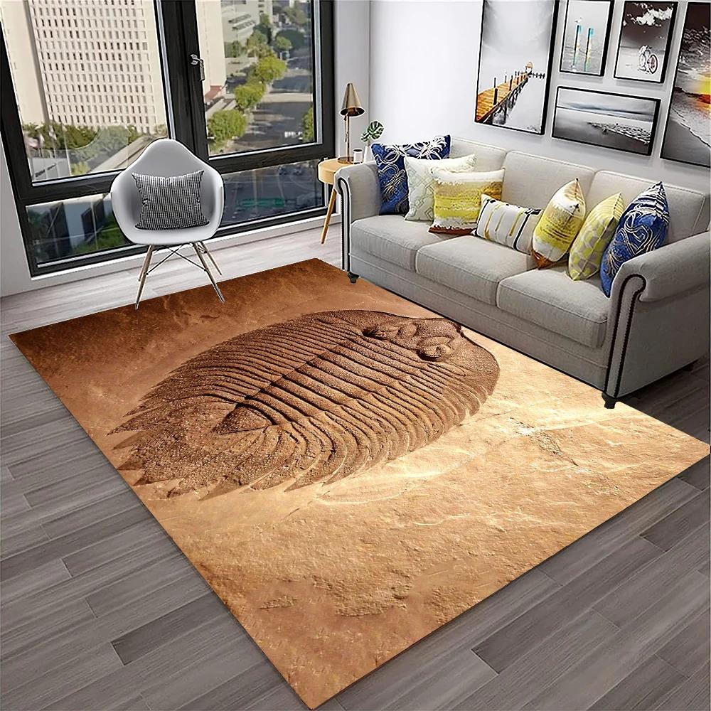 3D Dinosaur Animal Fossil Series Carpet HD Rug for Home Living Room Bedroom Sofa Doormat Decor,kids Area Rug Non-slip Floor Mat