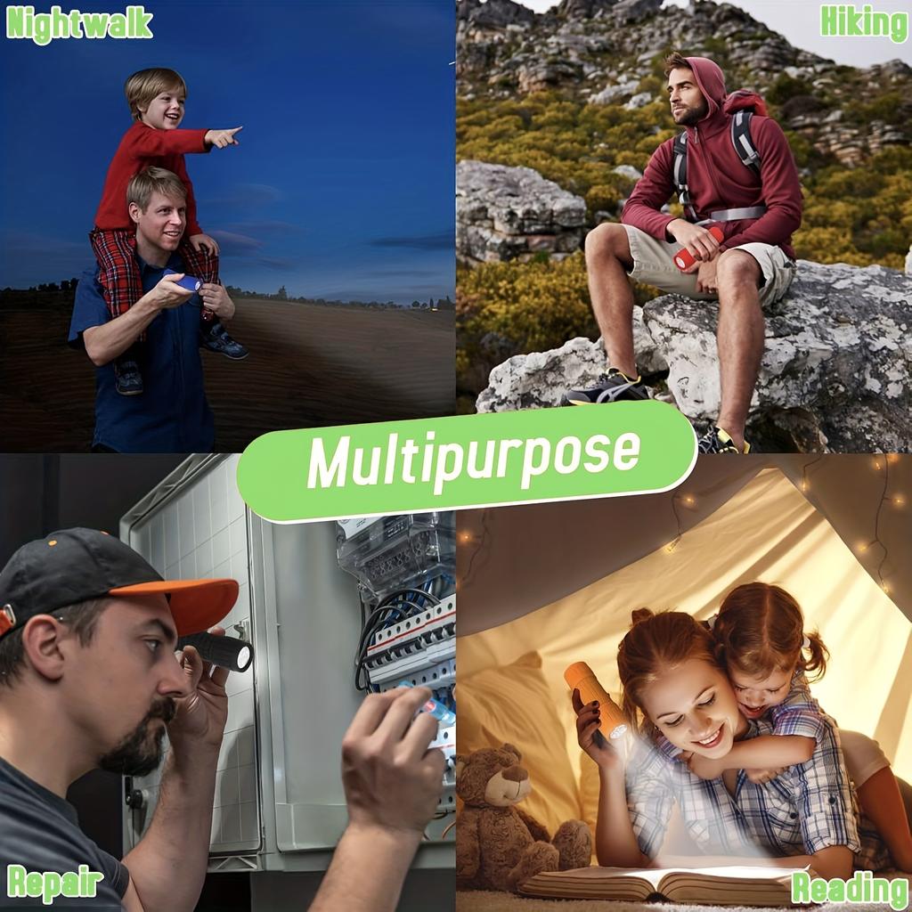 Mini Portable Flashlight Nine XPE Lamp Beads Strong Lighting Using 3*AAA Batteries Pocket Outdoor Emergency Torch Children Gifts