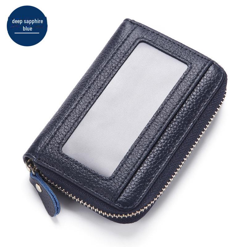 2025 Men's & Women's Cowhide Leather Accordion Card Holder & Coin Purse