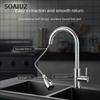 304 Edelstahl Küchenarmatur Einloch Ausziehbarer Auslauf Küchenspüle Mischbatterie Strahl Sprühkopf 360 Grad Drehung Armatur