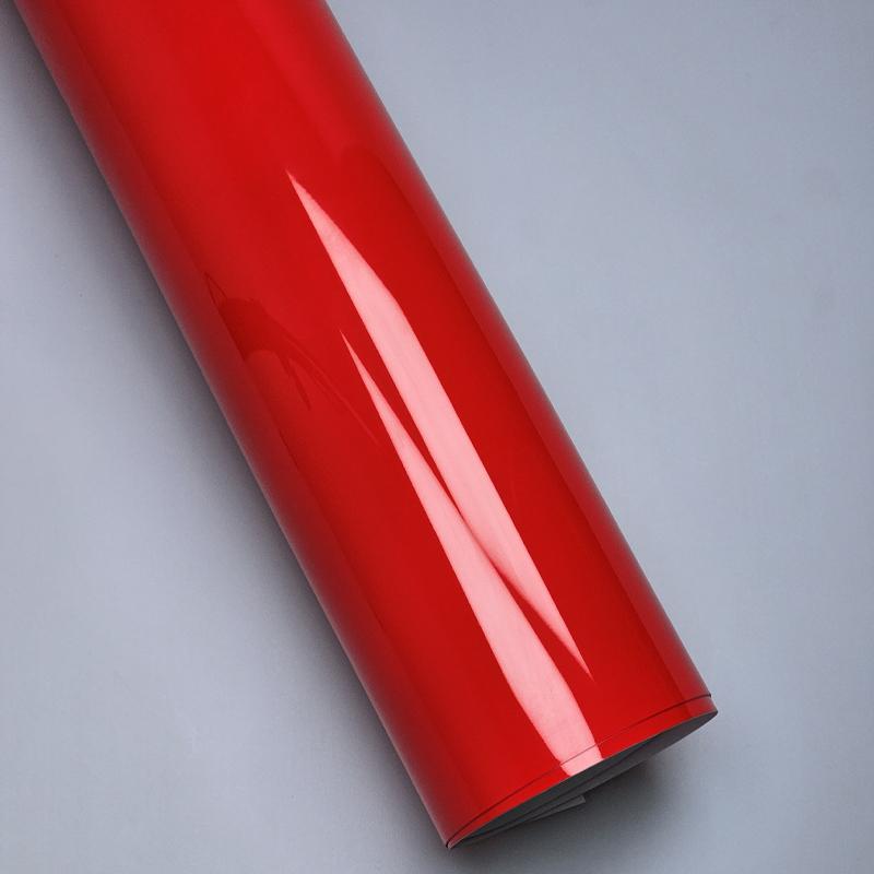 50cm*300cm High Glossy crystal racing red Gloss vinyl Wrap Red Glossy  Car wrapping paper car wrap roll Motorcycle Sticker