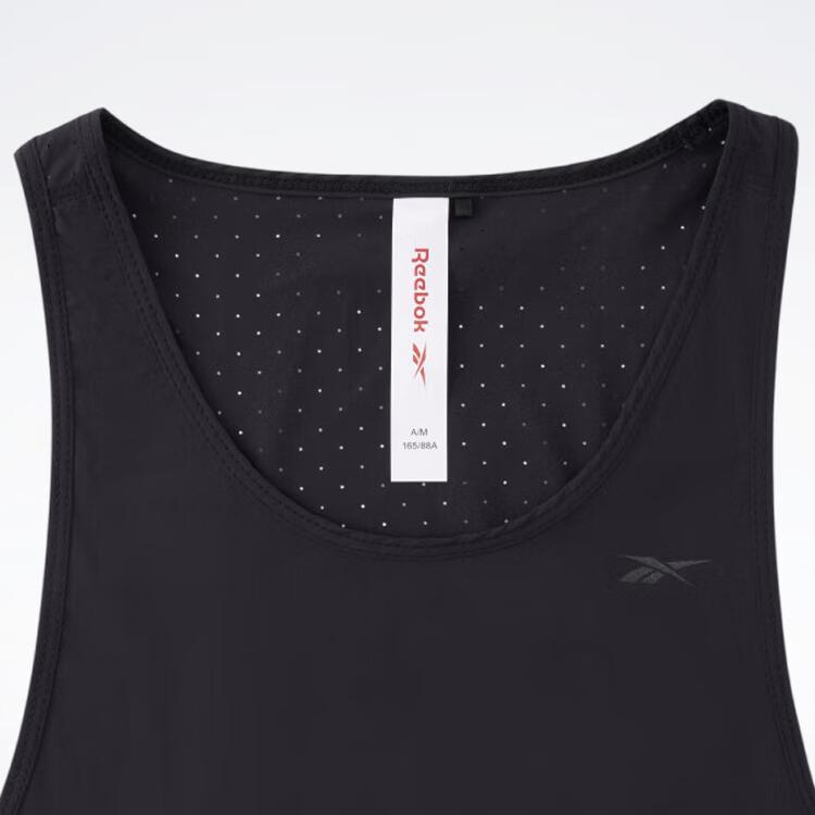 Reebok Fashion Sports Round Neck Casual Woven Vest Women Tops Black 23RCS410W001