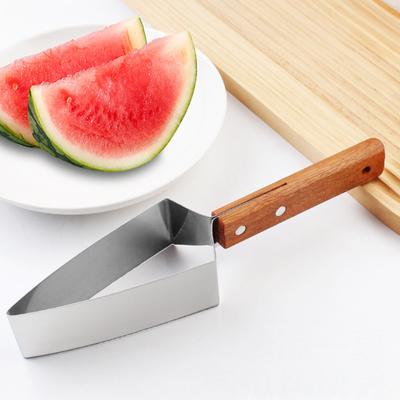 Yousheng Watermelon Slicer Stainless Steel Watermelon Cutter Tool with Wooden Handle Ergonomic Fruit Slicer for Watermelon Cantaloupe Apples Easy