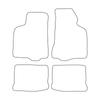 [Blm]Se005 Black - Set Of Velour Floor Mats To Fit Seat Cordoba I 1993-2001 - Black Trim