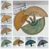 Semicircular Grass Woven Fan Seaweed Cooling Fan Natural Handheld Fan  Summer