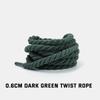 Round Shoelaces AF1/AJ1 0.6CM Thicker Cotton Shoelace Twisted Rope Laces Sneakers Boots Shoe Laces for Shoes 120/140/160CM 1Pair
