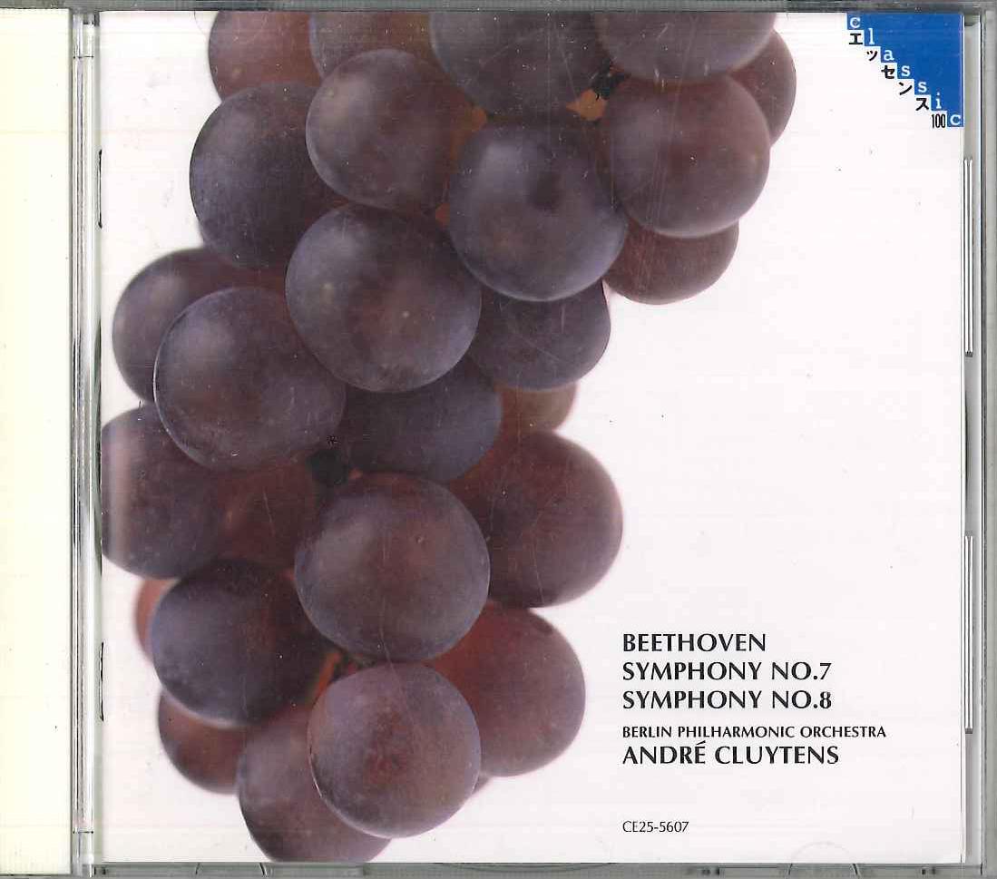 

CD ANDRE CLUYTENS - Beethoven: Symphonies Nos. 7 & 8 CE255607 EMI Japan Classical Used