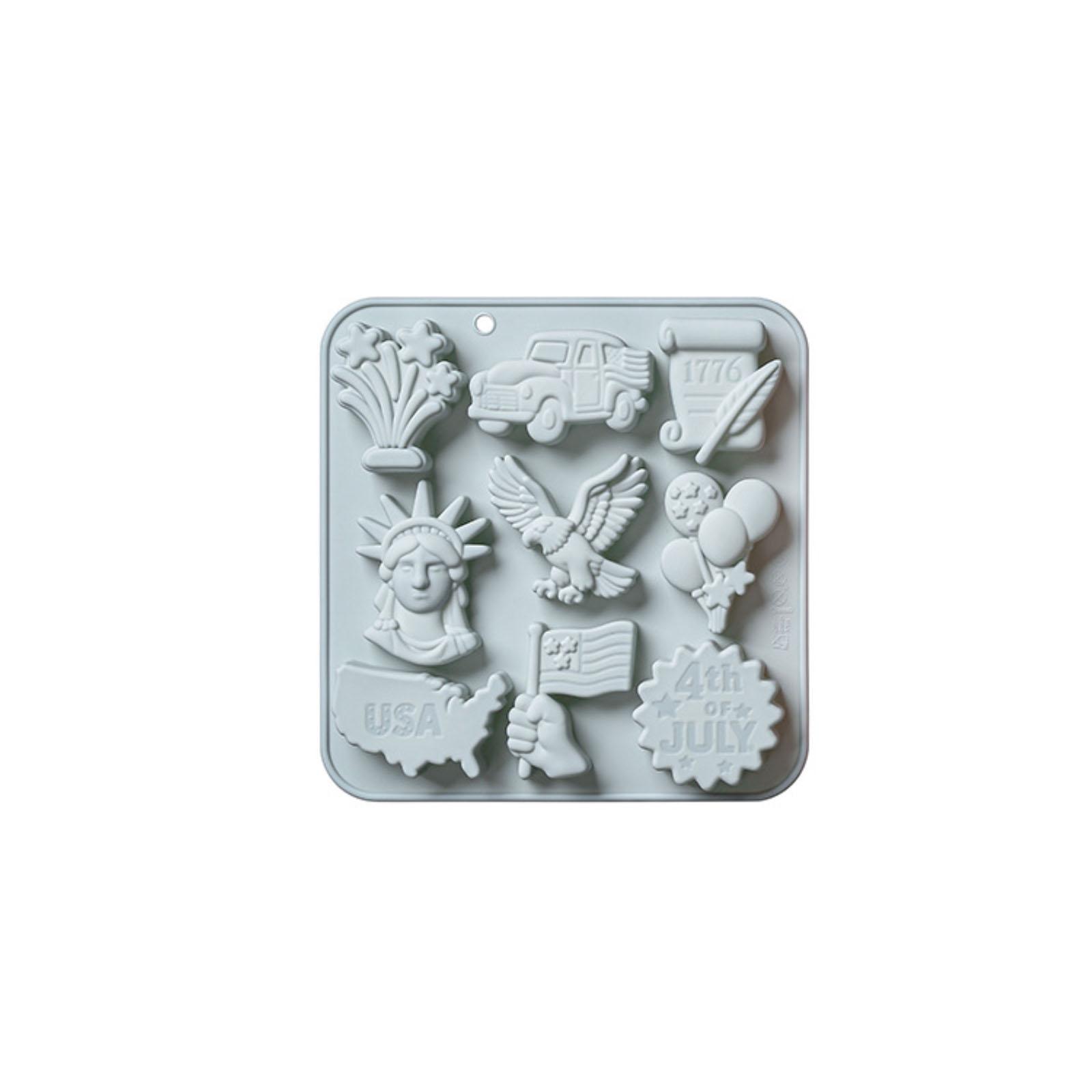 

Nine Consecutive Independence Day Celebration-themed Cake Molds, Holiday Chocolate Epoxy Baking Silicone Molds One Size небо синє кольору