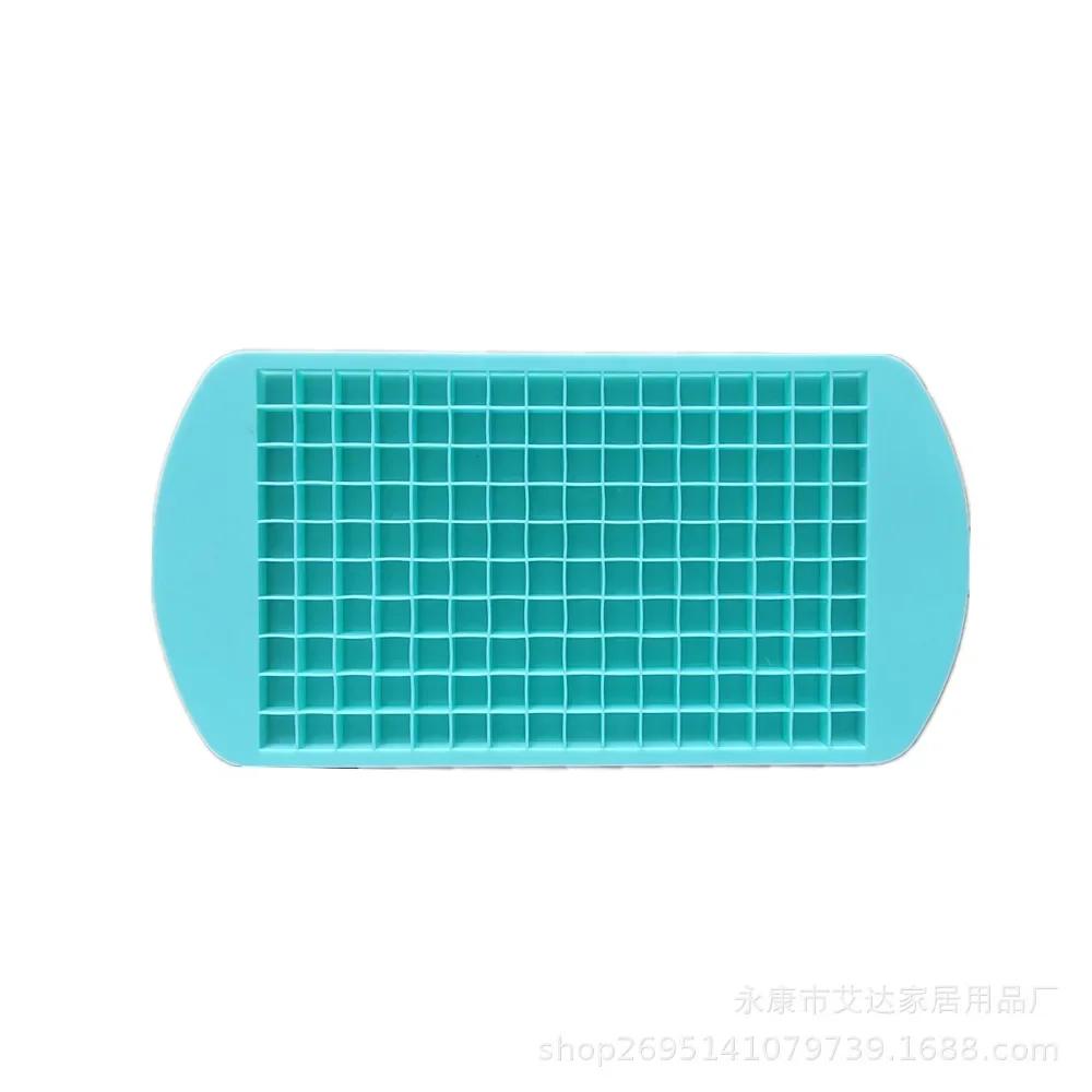 160 Grid Silicone Ice Tray Ice Cubes Foldable Ice Mold Breaker Grid Tray Small Square Mold Maker Silicone Mold
