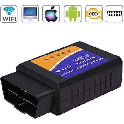 OBD II-adapter - Jitong - OBD2 Diagnostisk WiFi Mini ELM327 - Universell - Skanner för Bilar