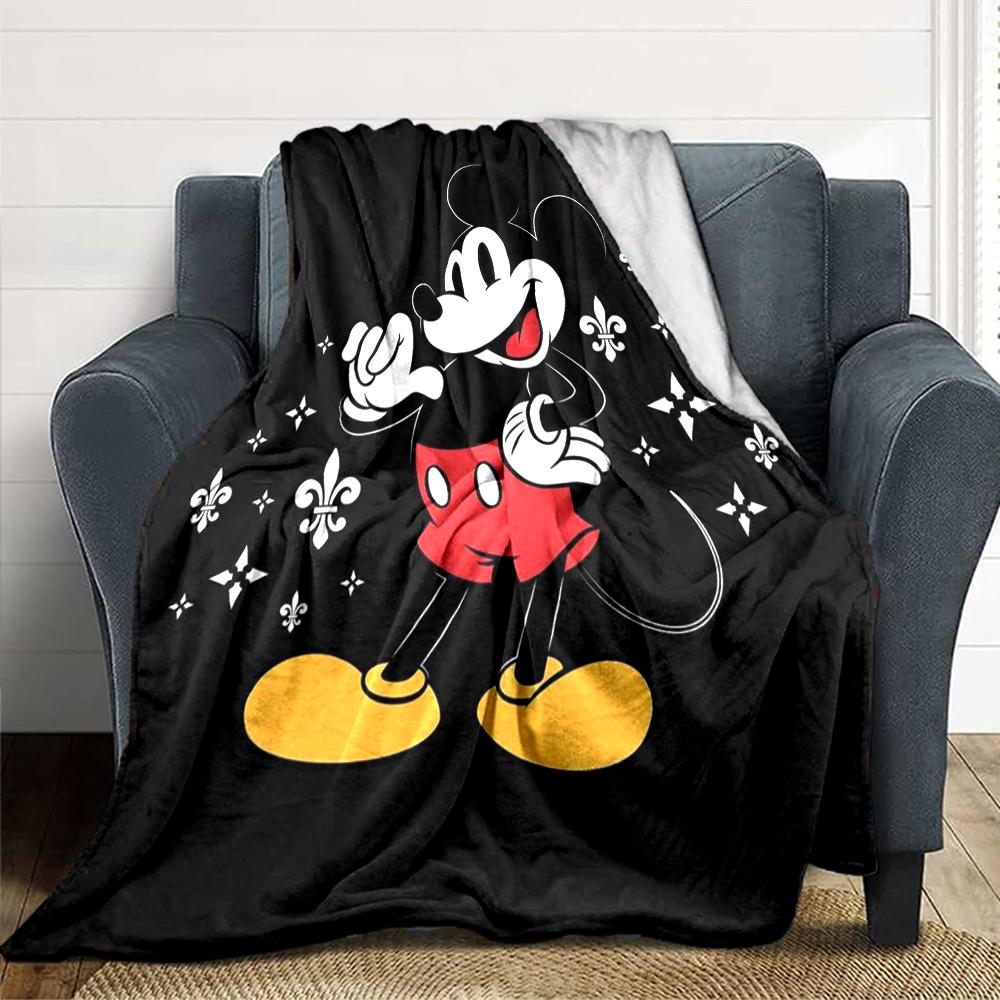 Mickey Mouse Classic Pose Blanket Soft Throw Blanket For Home Bedroom Bed Sofa Travel Office Solid Christmas Blanket
