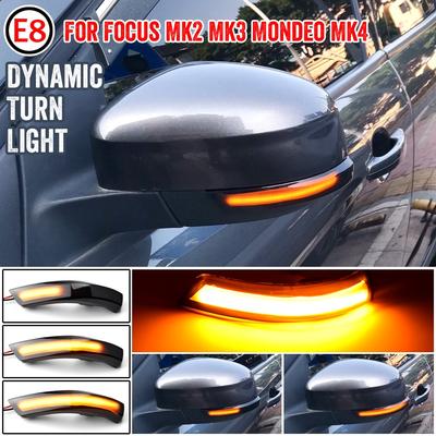 2X Dynamic Turn Signal Light LED Side Wing Blinker Light for Ford Focus 2 3 Mk2 Mk3 Rearview Mirror Indicator For Mondeo Mk4